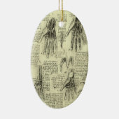 Leonardo da Vinci's anatomie van de menselijke han Keramisch Ornament (Rechts)