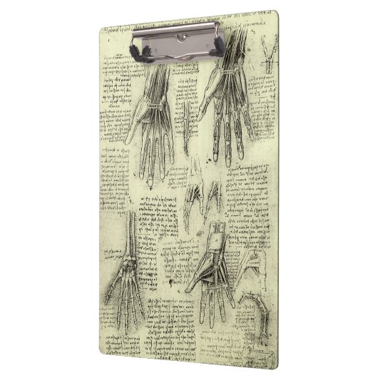 Leonardo da Vinci's anatomie van de menselijke han Klembord (Links)