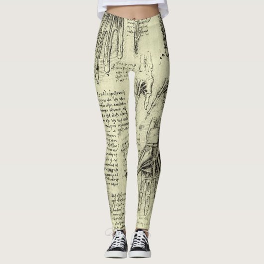 Leonardo da Vinci's anatomie van de menselijke han Leggings (Voorkant)