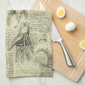 Leonardo da Vinci's anatomie van de menselijke han Theedoek (Quarter Fold)