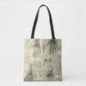 Leonardo da Vinci's anatomie van de menselijke han Tote Bag (Voorkant)