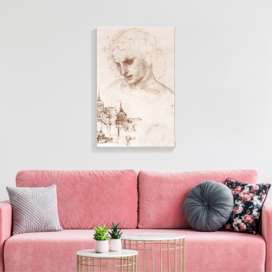 Leonardo da Vinci's apostel Jacobus Sforza Kasteel Canvas Afdruk (Insitu (Woonkamer))