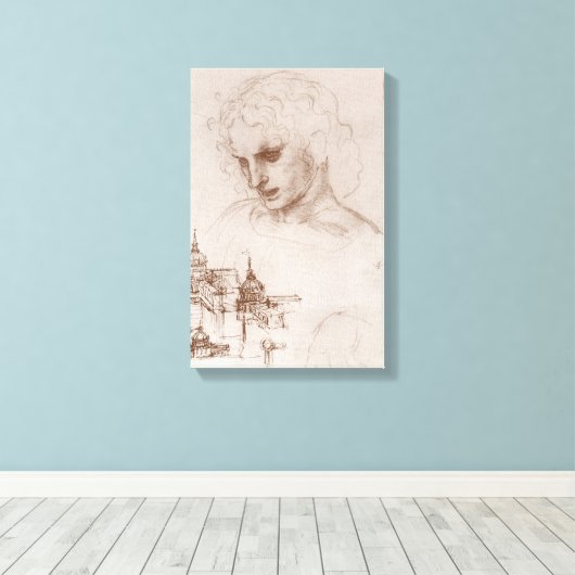 Leonardo da Vinci's apostel Jacobus Sforza Kasteel Canvas Afdruk (Insitu (Houten vloer))