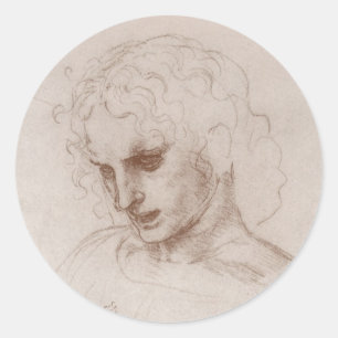 Leonardo da Vinci's apostel Jacobus Sforza Kasteel Ronde Sticker