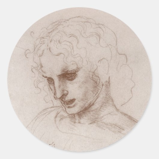 Leonardo da Vinci's apostel Jacobus Sforza Kasteel Ronde Sticker (Voorkant)