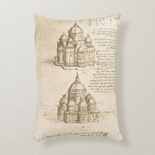 Leonardo da Vinci's Architectonische Kathedraalstu Accent Kussen