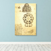 Leonardo da Vinci's Architectonische Kathedraalstu Canvas Afdruk (Insitu (Houten vloer))