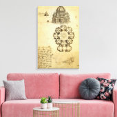 Leonardo da Vinci's Architectonische Kathedraalstu Canvas Afdruk (Insitu (Woonkamer))