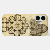 Leonardo da Vinci's Architectonische Kathedraalstu Case-Mate iPhone Case (Achterkant (horizontaal))