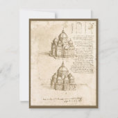 Leonardo da Vinci's Architectonische Kathedraalstu Kaart (Voorkant)