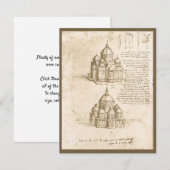 Leonardo da Vinci's Architectonische Kathedraalstu Kaart (Voorkant / Achterkant)