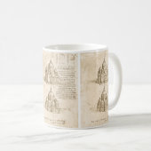 Leonardo da Vinci's Architectonische Kathedraalstu Koffiemok (Voorkant rechts)