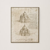 Leonardo da Vinci's Architectonische Kathedraalstu Legpuzzel (Verticaal)