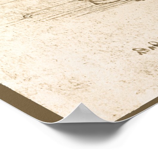 Leonardo da Vinci's Architectonische Kathedraalstu Poster (Hoek)