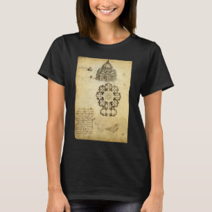 Leonardo da Vinci's Architectonische Kathedraalstu T-shirt