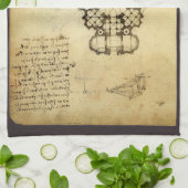 Leonardo da Vinci's Architectonische Kathedraalstu Theedoek (Gevouwen)