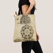 Leonardo da Vinci's Architectonische Kathedraalstu Tote Bag (Dichtbij)