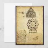 Leonardo da Vinci's Architecturale Kathedraal Stud (Voorkant / Achterkant)