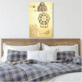Leonardo da Vinci's Architecturale Kathedraal Stud Canvas Afdruk (Insitu (Slaapkamer))