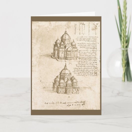 Leonardo da Vinci's Architecturale Kathedraal Stud Kaart (Voorkant)
