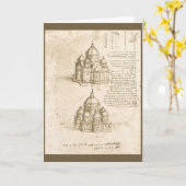 Leonardo da Vinci's Architecturale Kathedraal Stud Kaart (Gele Bloem)