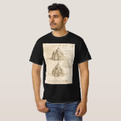 Leonardo da Vinci's Architecturale Kathedraal Stud T-shirt (Voorkant volledig)