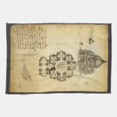 Leonardo da Vinci's Architecturale Kathedraal Stud Theedoek (Horizontaal)