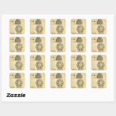 Leonardo da Vinci's Architecturale Kathedraal Stud Vierkante Sticker (Vel)