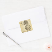 Leonardo da Vinci's Architecturale Kathedraal Stud Vierkante Sticker (Envelop)