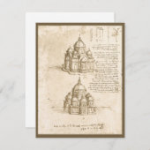 Leonardo da Vinci's architecturale kathedraalstudi Kaart (Voorkant / Achterkant)
