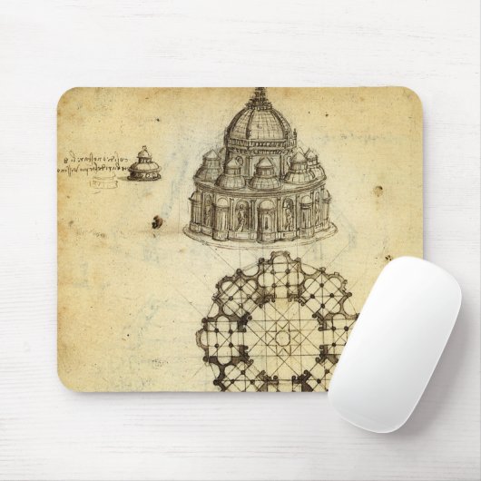 Leonardo da Vinci's Architecturale Kathedraalstudi Muismat (Met muis)