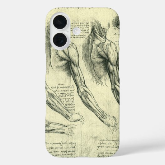 Leonardo da Vinci's arm- en schouderanatomie Case-Mate iPhone Case (Achterkant)