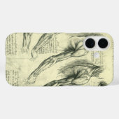 Leonardo da Vinci's arm- en schouderanatomie Case-Mate iPhone Case (Achterkant (horizontaal))