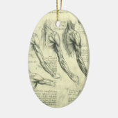 Leonardo da Vinci's arm- en schouderanatomie Keramisch Ornament (Links)