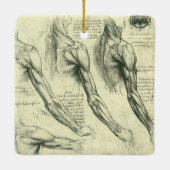 Leonardo da Vinci's arm- en schouderanatomie Keramisch Ornament (Achterkant)