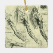 Leonardo da Vinci's arm- en schouderanatomie Keramisch Ornament (Voorkant)
