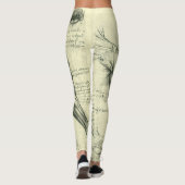 Leonardo da Vinci's arm- en schouderanatomie Leggings (Achterkant)