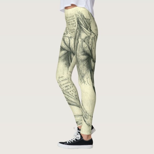 Leonardo da Vinci's arm- en schouderanatomie Leggings (Links)