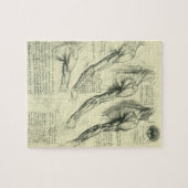Leonardo da Vinci's arm- en schouderanatomie Legpuzzel (Horizontaal)