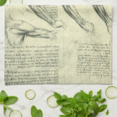 Leonardo da Vinci's arm- en schouderanatomie Theedoek (Gevouwen)
