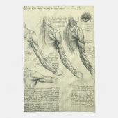 Leonardo da Vinci's arm- en schouderanatomie Theedoek (Verticaal)