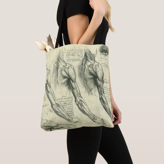 Leonardo da Vinci's arm- en schouderanatomie Tote Bag (Dichtbij)