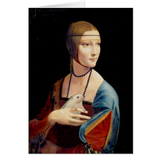 Leonardo Da Vinci's dame met een egel-kaart