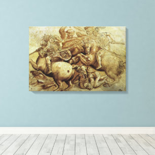 Leonardo da Vinci's De Slag bij Anghiari Canvas Afdruk