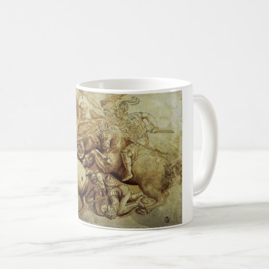 Leonardo da Vinci's De Slag bij Anghiari Koffiemok (Voorkant rechts)