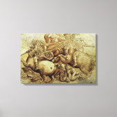 Leonardo da Vinci's De slag om Anghiari Canvas Afdruk (Voorkant)