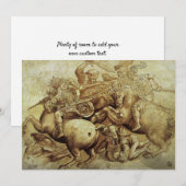 Leonardo da Vinci's De slag om Anghiari Kaart (Voorkant / Achterkant)