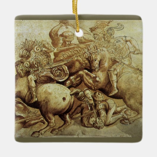 Leonardo da Vinci's De slag om Anghiari Keramisch Ornament (Voorkant)