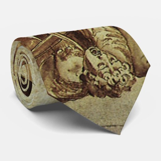 Leonardo da Vinci's De slag om Anghiari Stropdas (Opgerold)