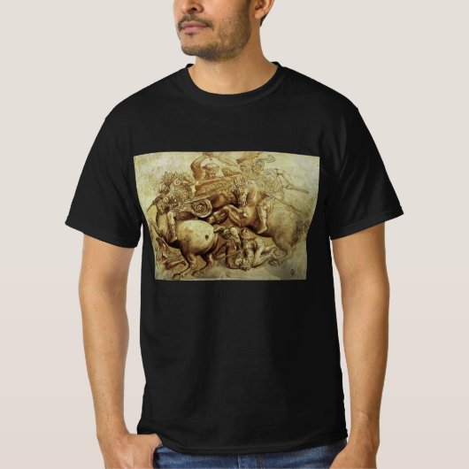 Leonardo da Vinci's De slag om Anghiari T-shirt (Voorkant)